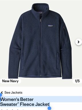 Patagonia Navy Better Sweater Full-Zip Women’s Jacket